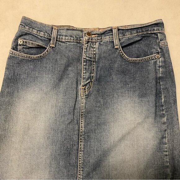 Vintage 90s R4R Jeans Maxi Denim Skirt - Picture 2 of 7